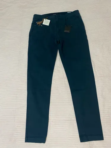 Calça Sarja Zara Man Skinny Azul Marinho 42