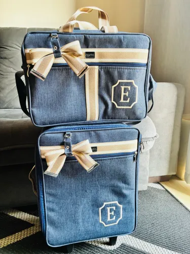 Kit mala e bolsas saída maternidade impermeável 