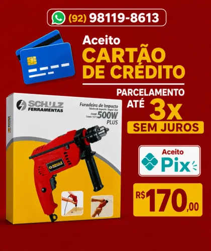 Furadeira 500w Potencia - NOVA na caixa, aceito cartão de crédito