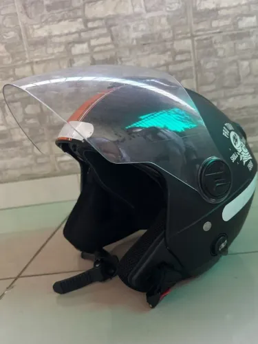 capacete pro tork skull riders preto laranja