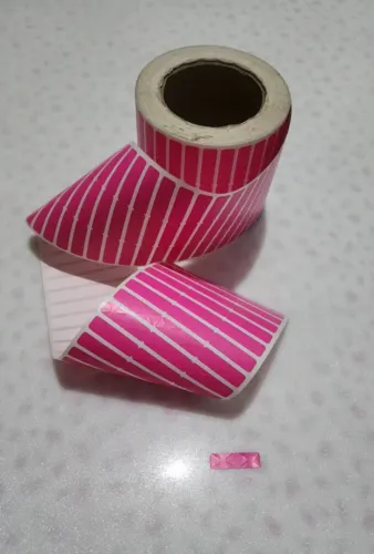 Rolo Com 43 Metros Etiquetas Adesivas Papel Couche  Picotado