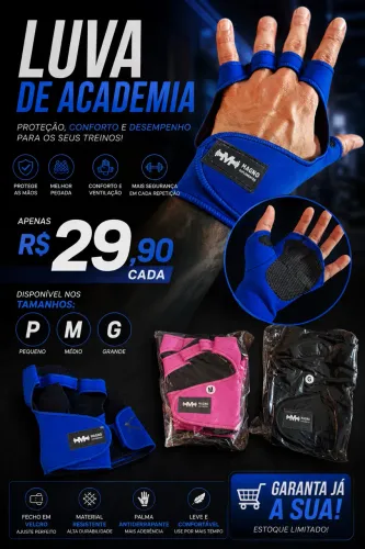 Luvas de treino, tamanho G M