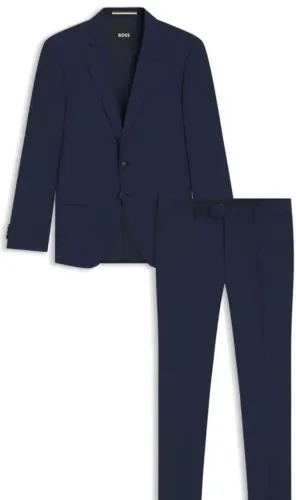 Terno hugo boss de lã azul tamanho 42