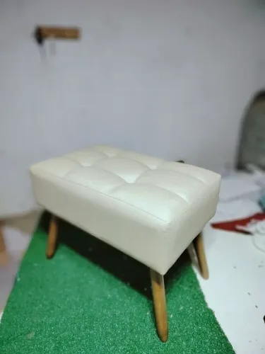 Banco puff, pra sala recepção ária esterna e interna material corano factor