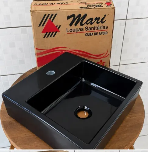 Cuba de apoio preta NOVA - Mari Louças Sanitárias