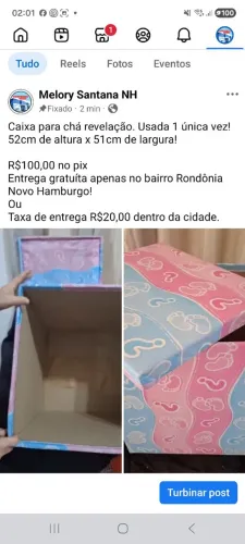 Caixa chá revelação!