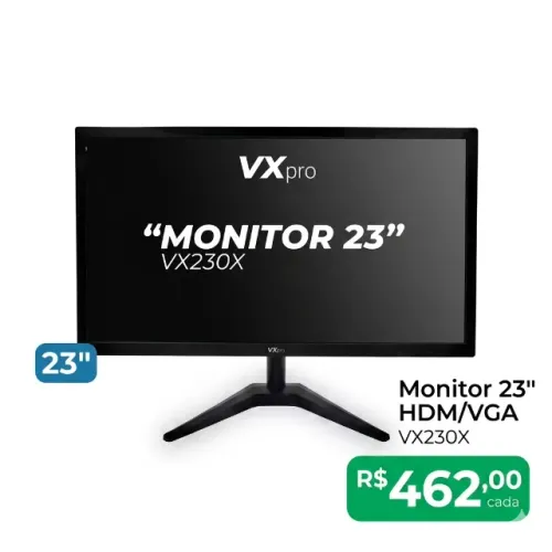 Monitor VXpro 23" HDMI/VGA - Ideal para Home Office ou Jogos - Frete Grátis