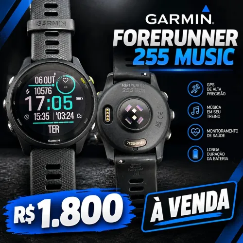Garmin forerruner 255music sem detalhes