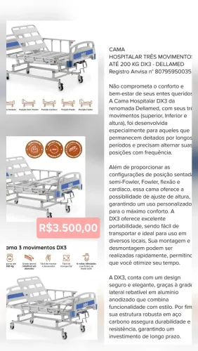 CAMA HOSPITALAR NOVA