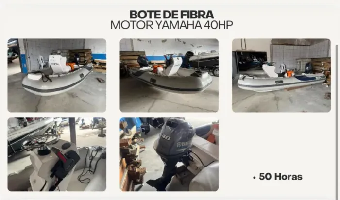 BOTE DE FIBRA -MOTOR YAMAHA 40 HP