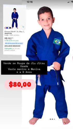 Roupa Infantil Jiu Jitsu Unissex