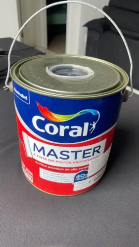 Tinta Acrílica Coral Master Preto Fosco 3,2L (Nova / Lacrada)