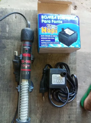 Bomba submersa e aquecedor 50 reais ambos e a tá bomba nava. * aceito cartão cred