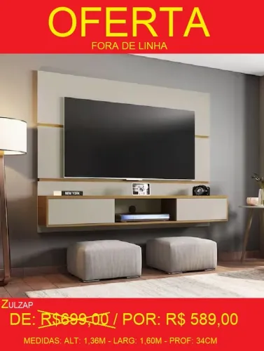 Painel - entrega e montagem gratuita