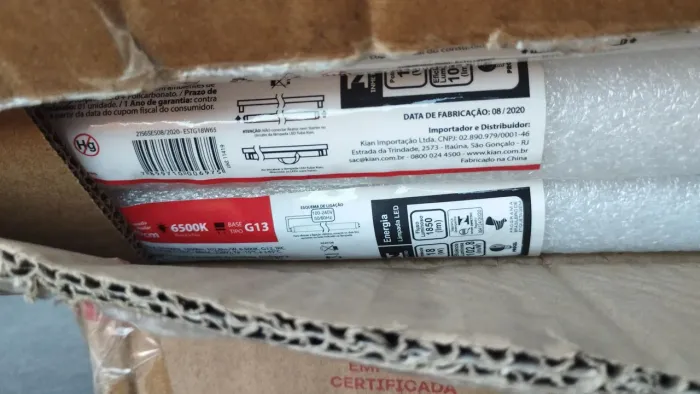 Luminárias led 120 cm,são 2 caixas total 20 umidades
