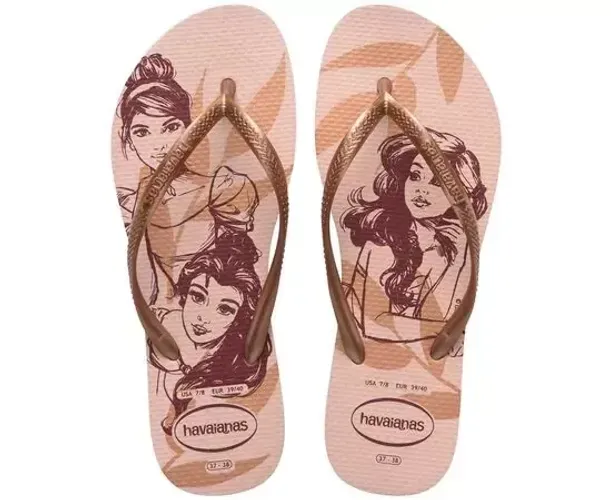 Chinelos Havaianas Slim Disney Rosa Ballet
