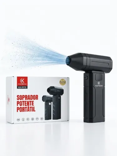 Mini Soprador Potente Turbo Portátil Recarregável 6 Velocidades