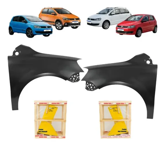 Par Paralama Volkswagen Crossfox 2011 2013 A 2014 Novo