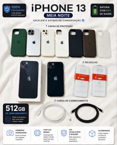 IPHONE 13 - 512G - Único dono - nunca aberto