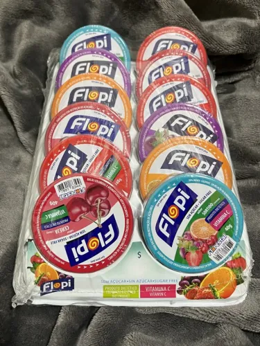 Bala Flopi Florestal Zero Açucar Sabores Sortidos (Kit com 12)