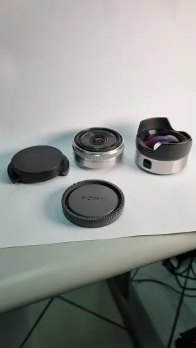 Lente sony 16mm 2.8f +daptador Fisheye 2.8f