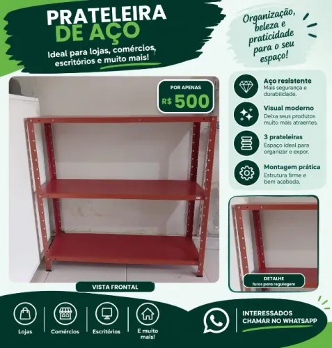 Prateleira de aço