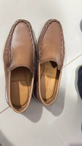 Mocassim Masculino Casual Caramelo - Solado Branco - Tam. 39-40