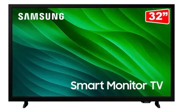 Smart Tv Samsung 32'' Hd Tizen Hdr Wi-fi Hdmi Monitor Bivolt Preta Preto