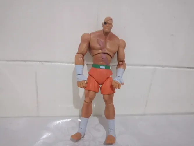 Boneco Sagat Street Figther 14cm