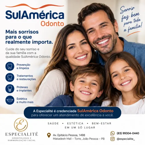SEU SORRISO MERECE UM LUGAR ESPECIAL COM SUL AMÉRICA ODONTO