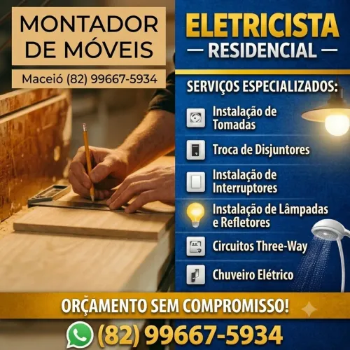Eletricista e montador de móveis 