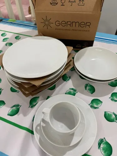 Aparelho de Jantar Germer Shell em Porcelana 26 peças