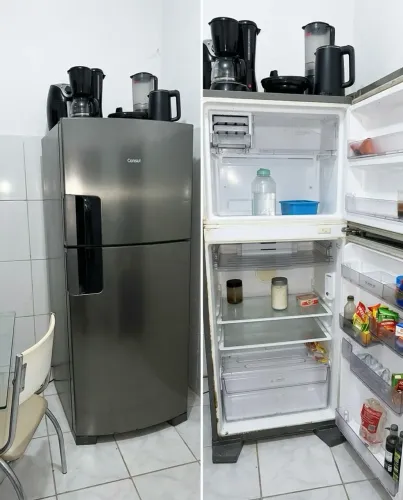 Geladeira Consul Inox com Freezer