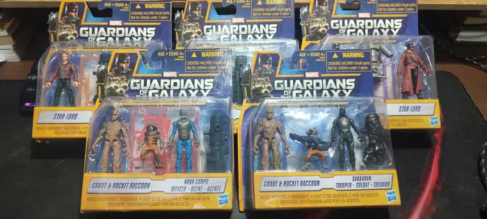 Kit Action Figure colecionáveis Guardiões da Galáxia (LACRADOS)