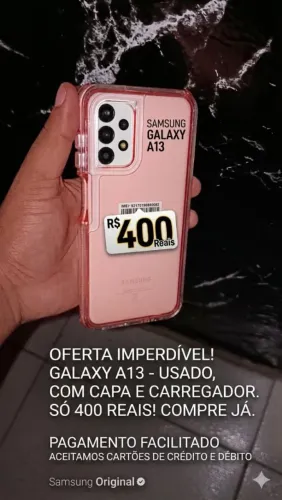 Samsung A13 Semi-Novo C/ Capa e Carregador