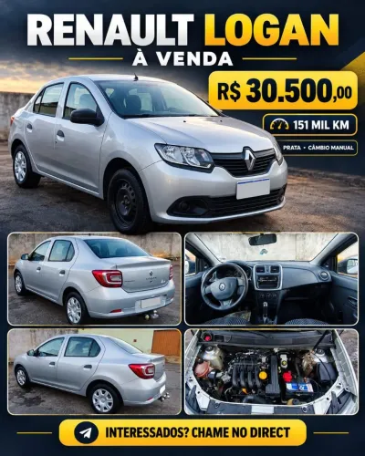 Renault Logan Authentique Hi-flex 1.0 16V 4P 2015