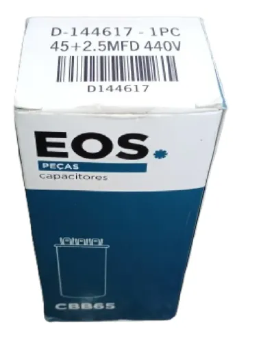 CAPACITOR EOS DE 45+2,5 MFD POR 440VAC MODELO D*144617