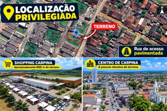 Terreno em Carpina 146m² | 800m do Shopping | R$ 80 mil