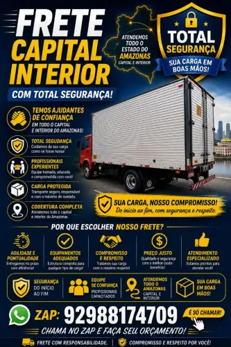 Faz se Frete mudança capital interior com total segurança *