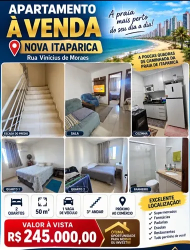 Apartamento 2 quartos nova Itaparica