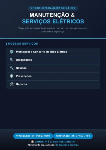 Manutenção e Conserto de Bicicletas Elétricas - Vamos até você! (RJ)