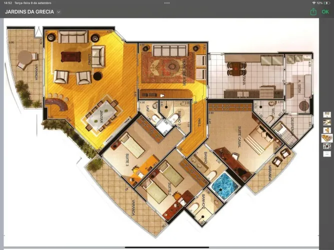 Apartamento para venda com 199 metros quadrados com 3 quartos em Ponta da Praia - Santos -