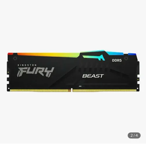 MEMÓRIA RAM KINGSTON FURY BEAST RGB DDR5 16GB 5600MHz - NOVA NA CAIXA