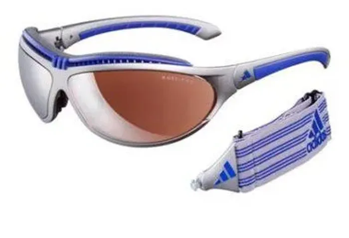 R$650,00 Óculos Adidas Elevation Pro, A136 6057 Climacool, Preto Metal/Azul.