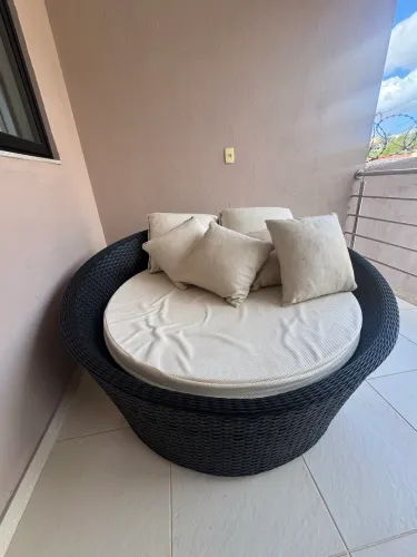 Sofá + Chaise área externa fibra sintética! 