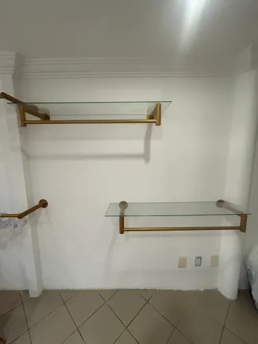 2 ARARA TUBULAR L DOURADA 1M TAMPA DE VIDRO