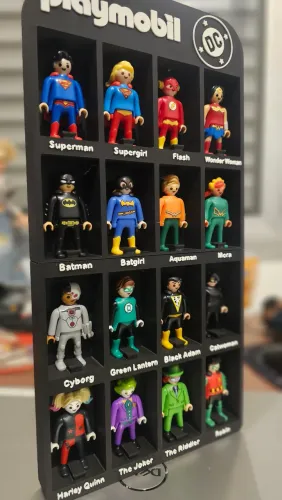 Playmobil DC lote coleção completa Kinder com estante