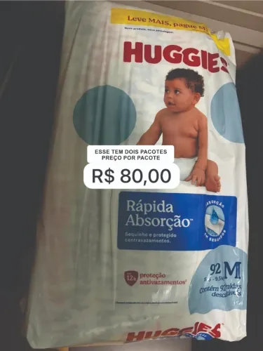 VENDO PACOTES DE FRALDAS DIVERSAS MARCAS *