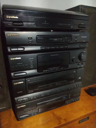 Som Gradiente Concept 7 CD NS-607 Vintage com Toca-Discos