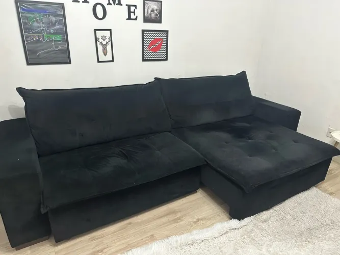 Sofá 3 lugares retrátil